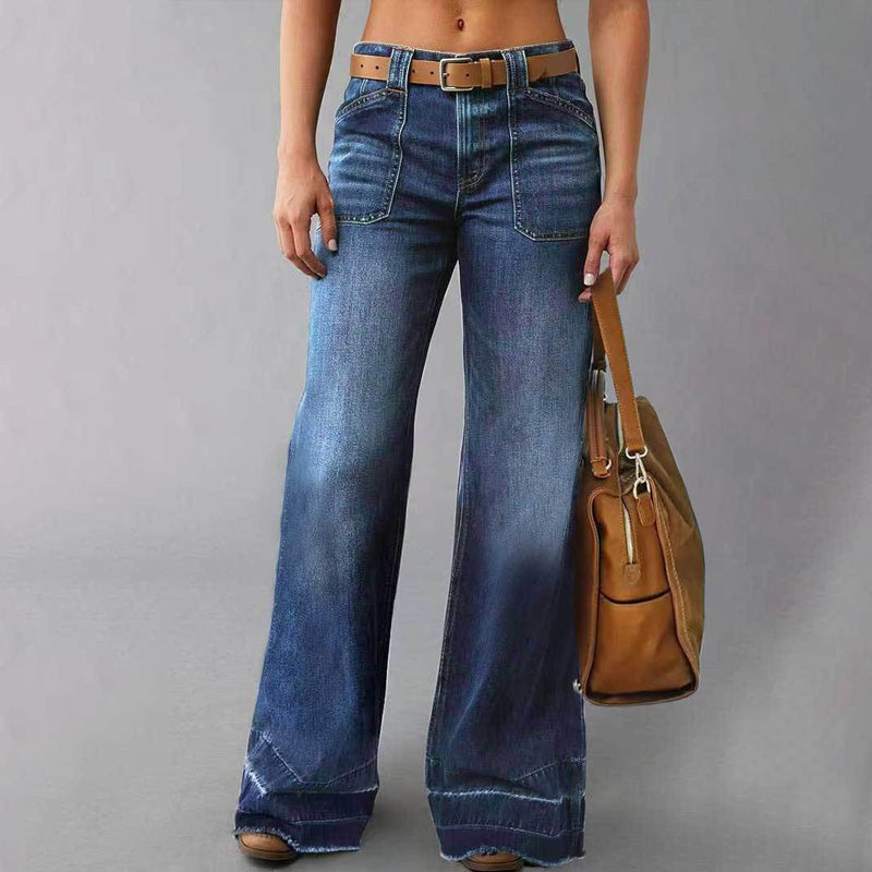 Aurevia™ - Jean Large Style Vintage Femme