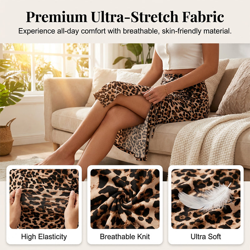 Althena - Jupe femme taille haute froncée avec fente ajustable