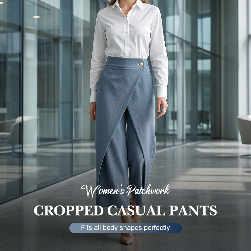 Sorelia - Pantalon jupe femme effet portefeuille avec poches