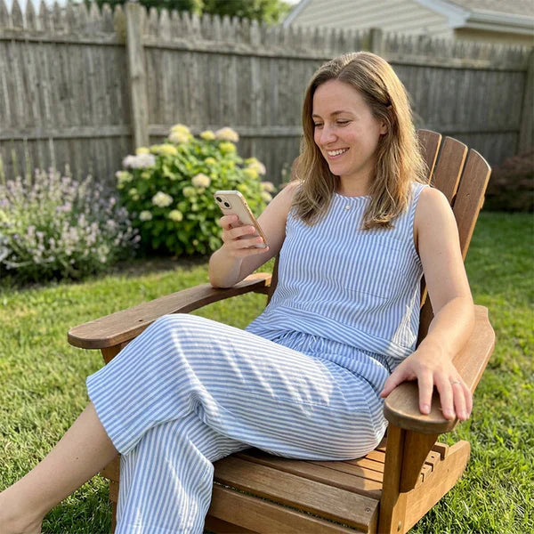 Iloria - Ensemble femme rayé en viscose avec pantalon capri