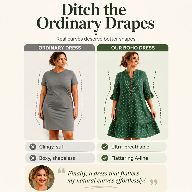 Ismere - Robe midi femme à pois avec manches volantées
