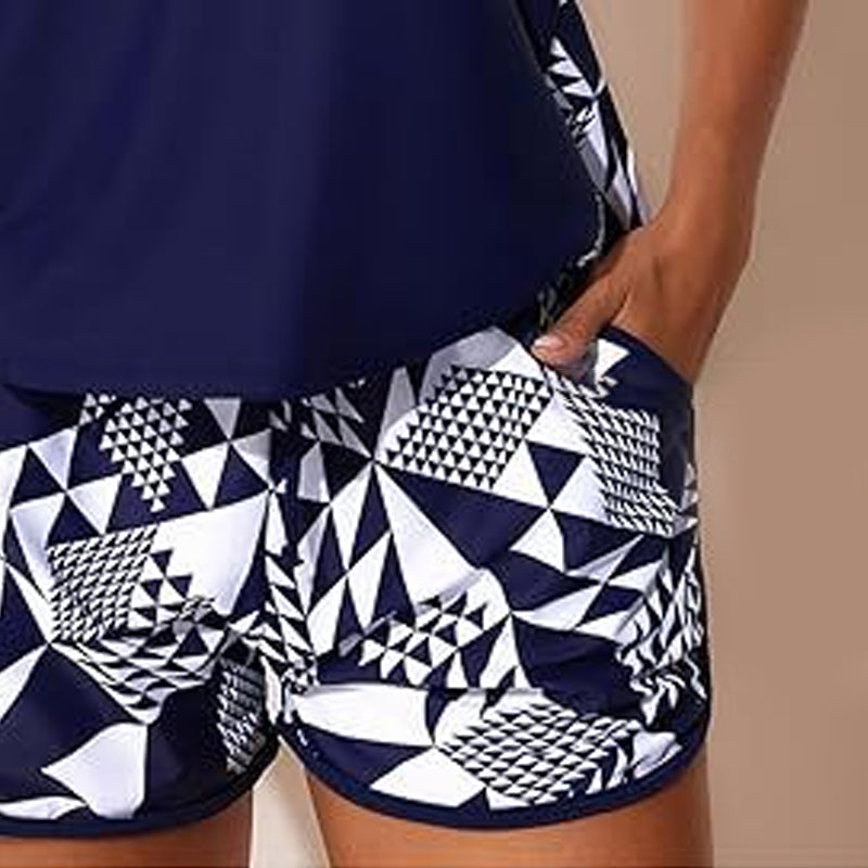Elowyn - Ensemble maillot de bain femme avec débardeur et short