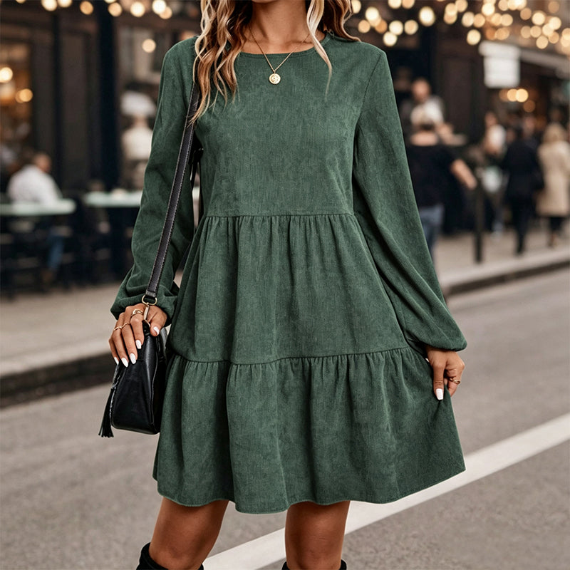 Félicité - Robe femme trapèze vintage à manches longues
