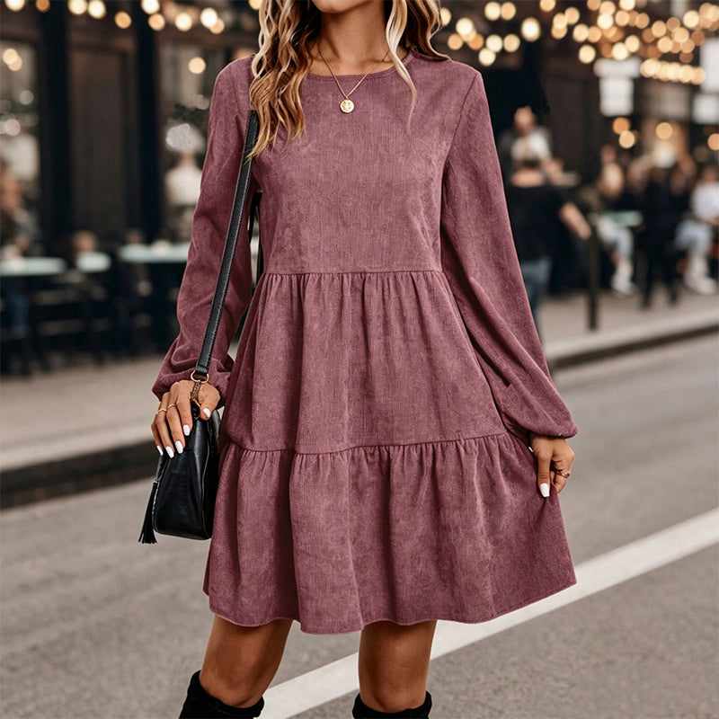 Félicité - Robe femme trapèze vintage à manches longues