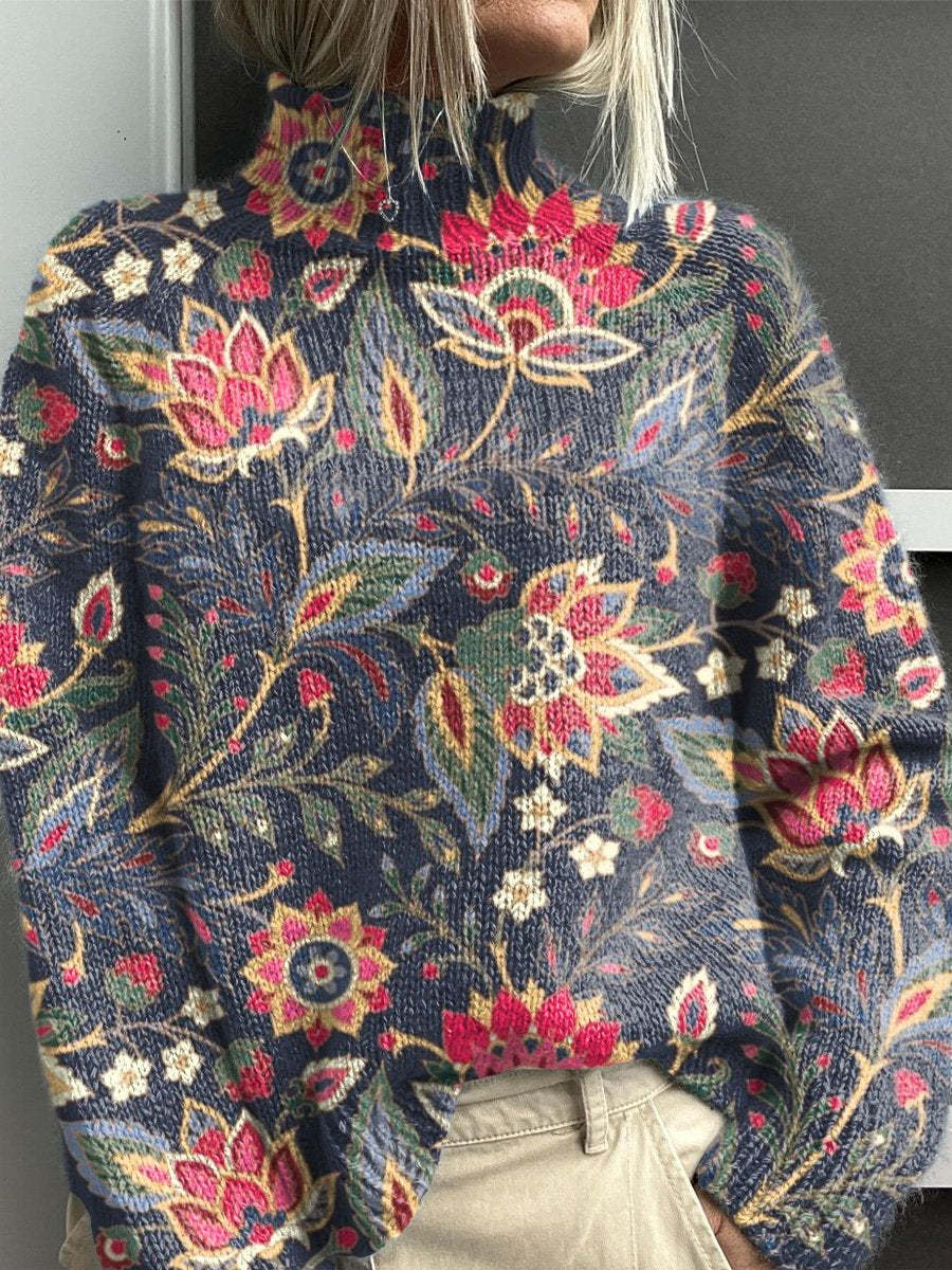 Noelle™ - Pull Col Roulé Arc-en-Ciel