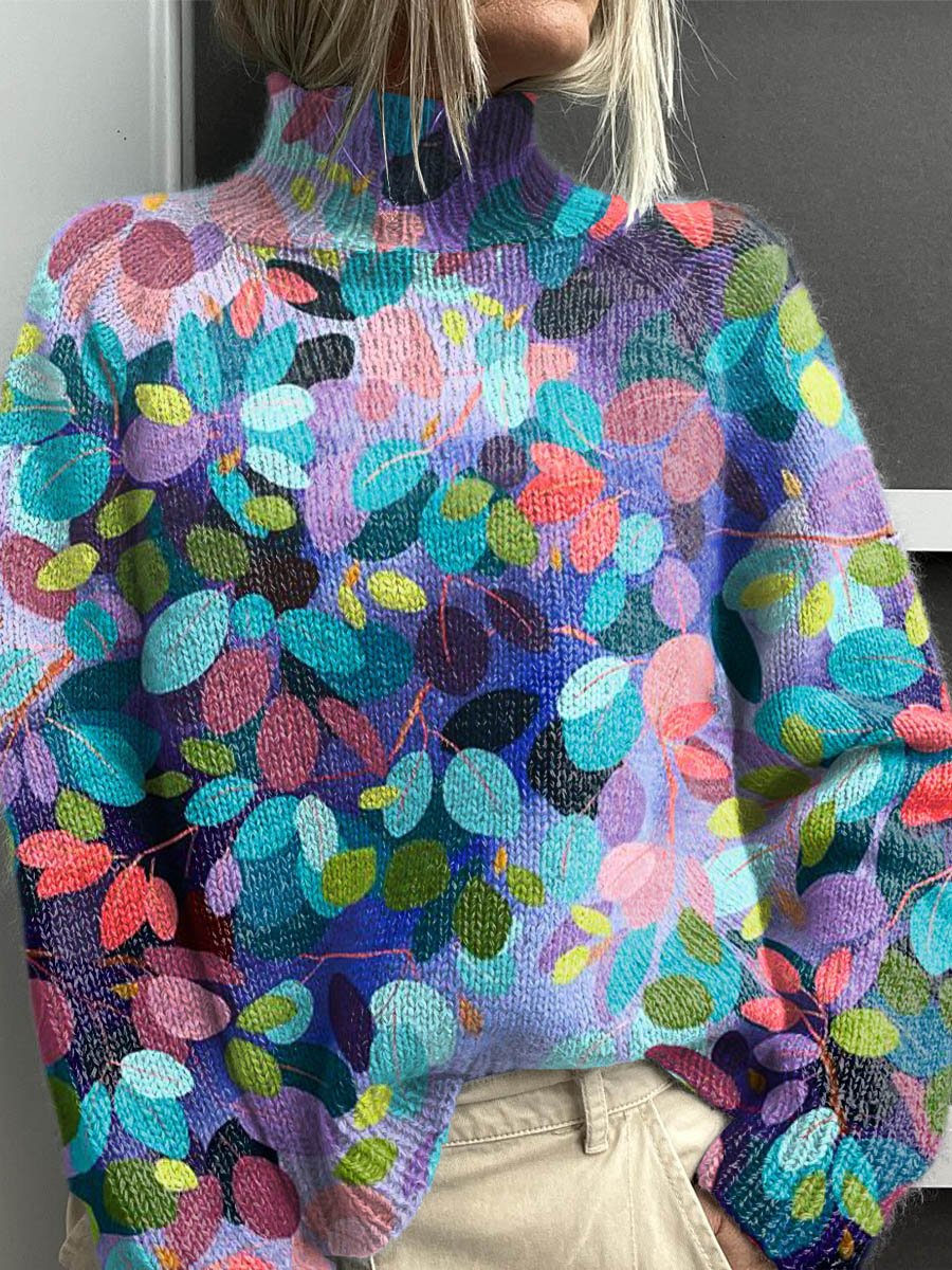 Noelle™ - Pull Col Roulé Arc-en-Ciel