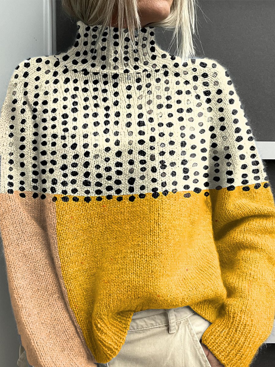 Noelle™ - Pull Col Roulé Arc-en-Ciel