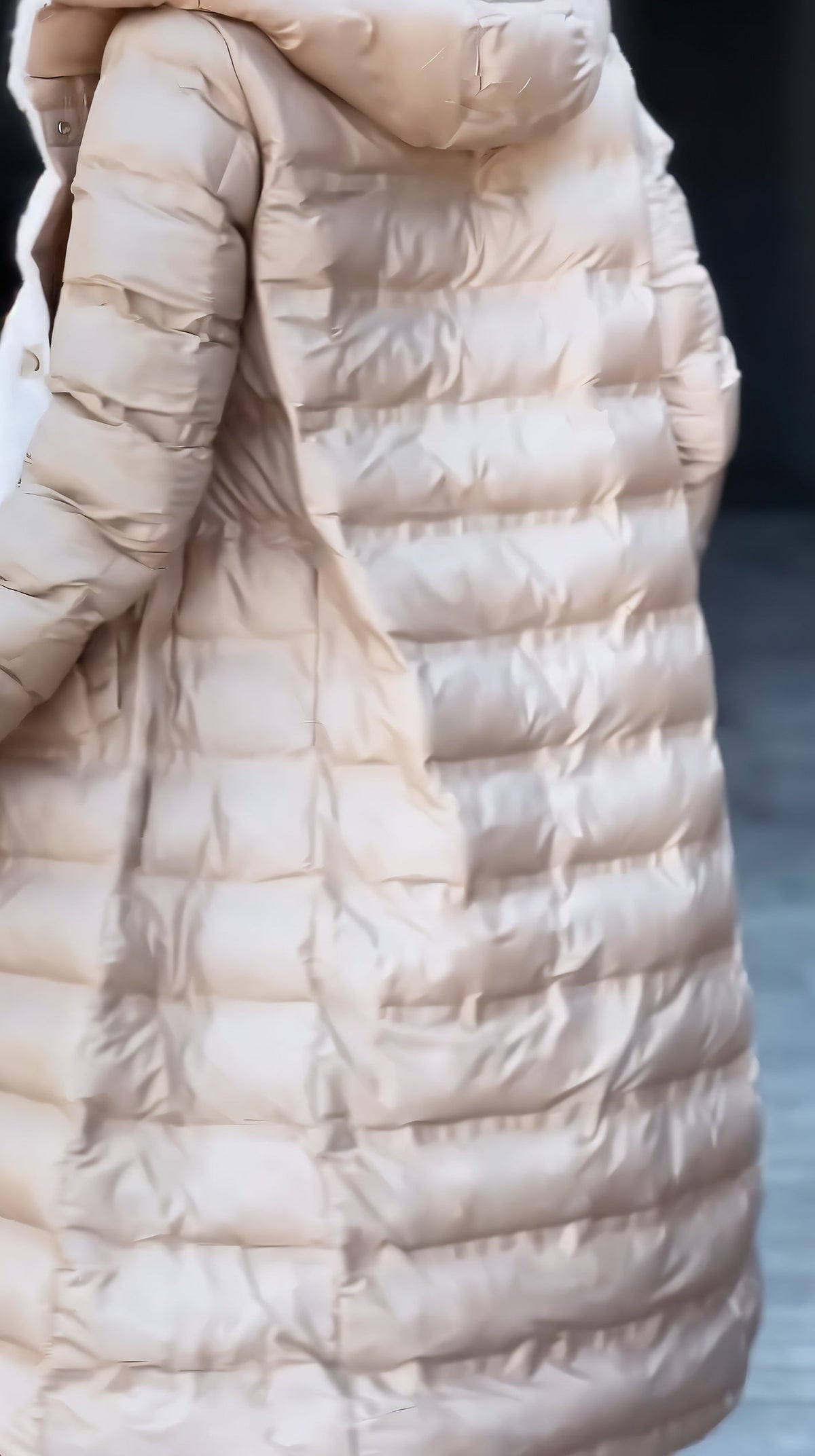 Hennie - Manteau long femme à capuche en fausse fourrure double face