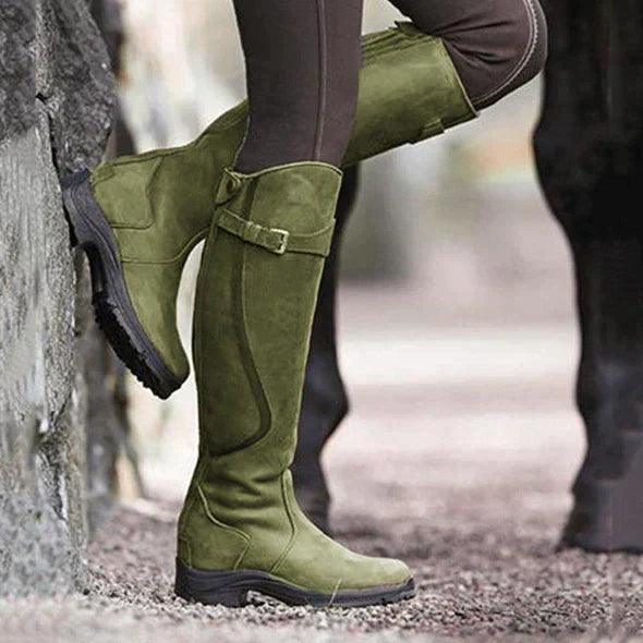 Averlina™ - Bottes d’Équitation en Cuir Imperméable