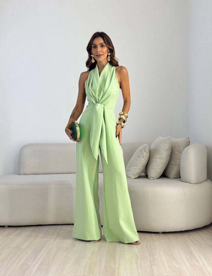 Nexellea™ - Combinaison Femme Fluide Élégante Taille Marquée Style Chic Soirée