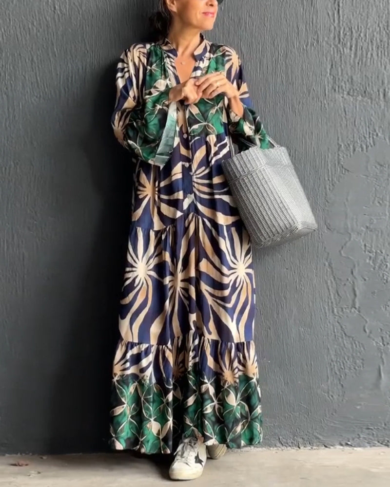 Anika™ - Robe de vacances imprimée décontractée