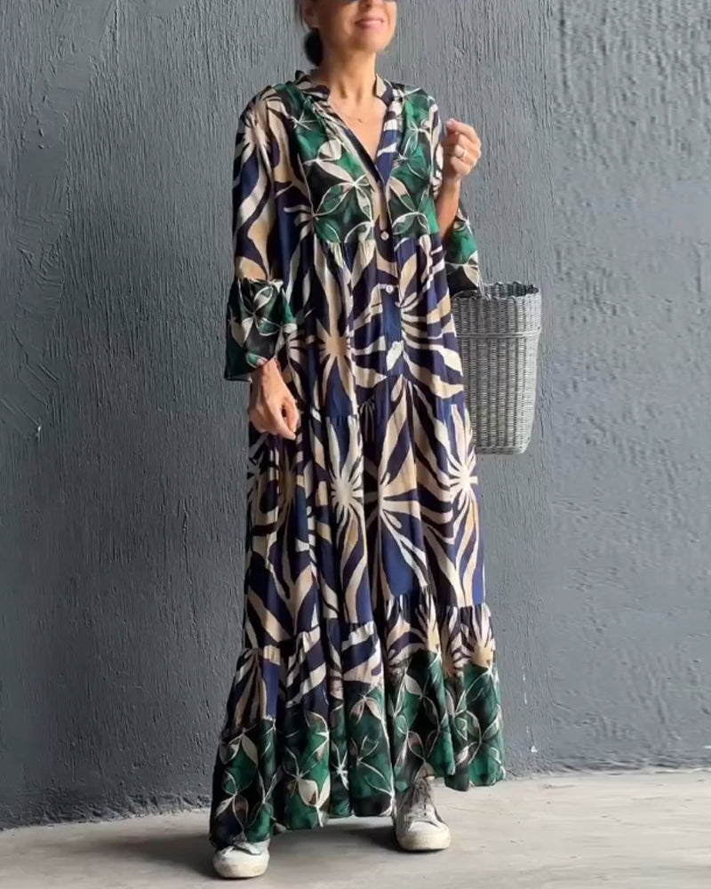 Anika™ - Robe de vacances imprimée décontractée