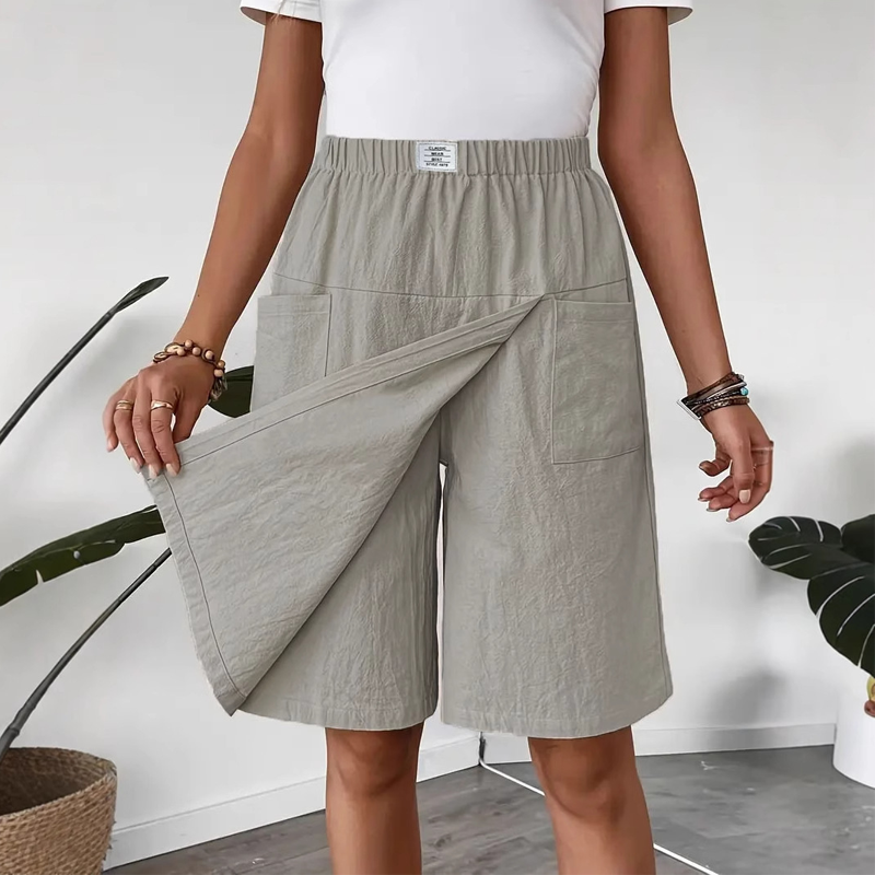 Mirevyn™ - Robe décontractée femme taille élastique short jupe asymétrique