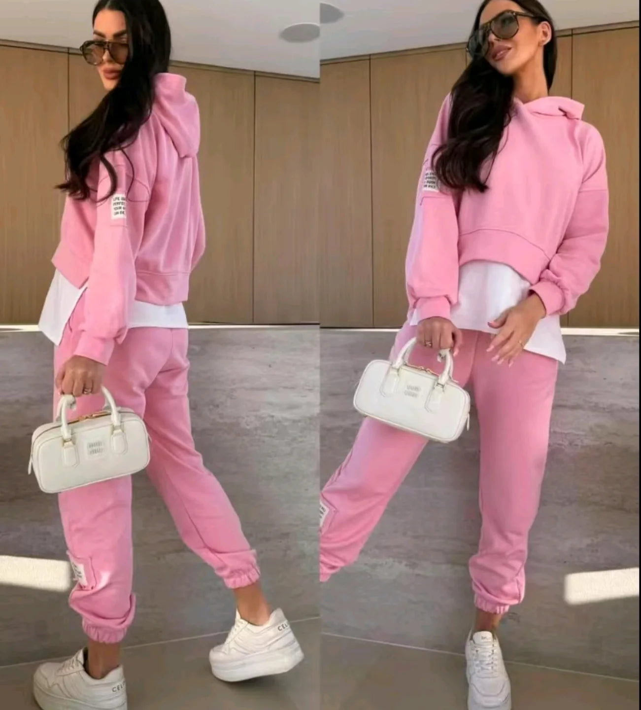 Philippine™ - Ensemble Sweatshirt à Capuche Patchwork