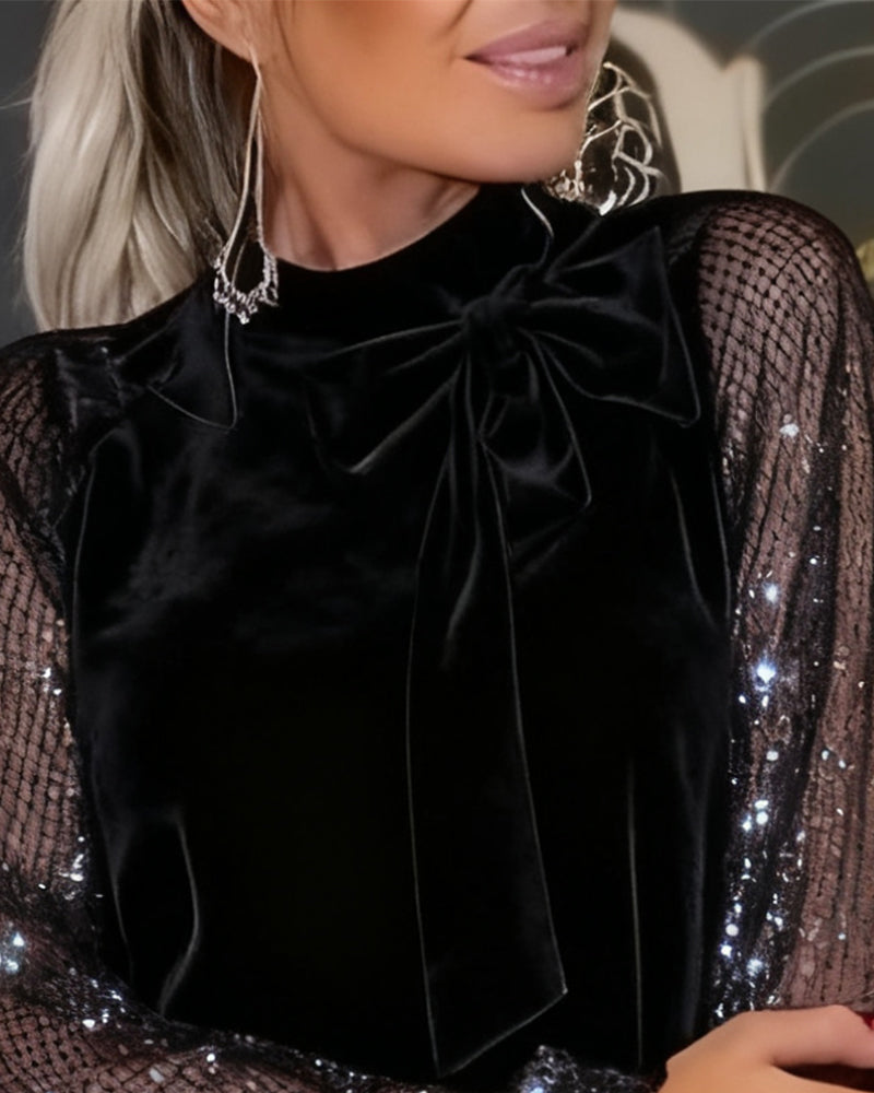 Helisorae™ - Robe Patchwork Élégante À Manches Lanternes