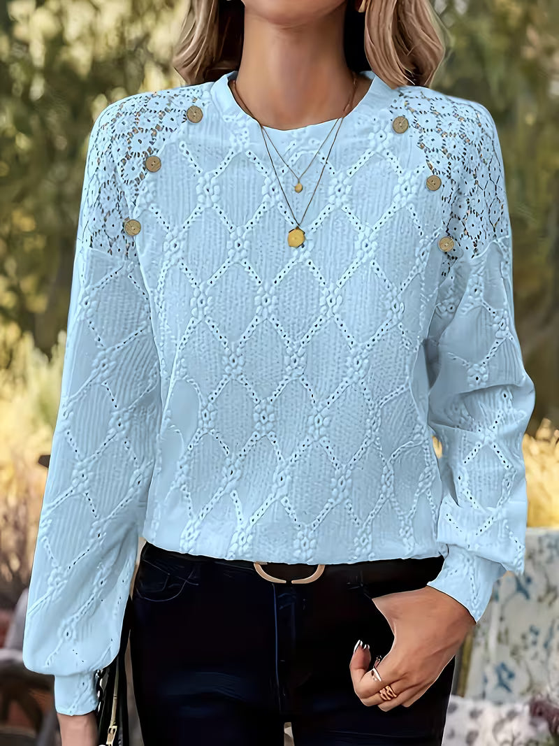 Gisellae™ - Blouse À Motif Et À Manches Longues