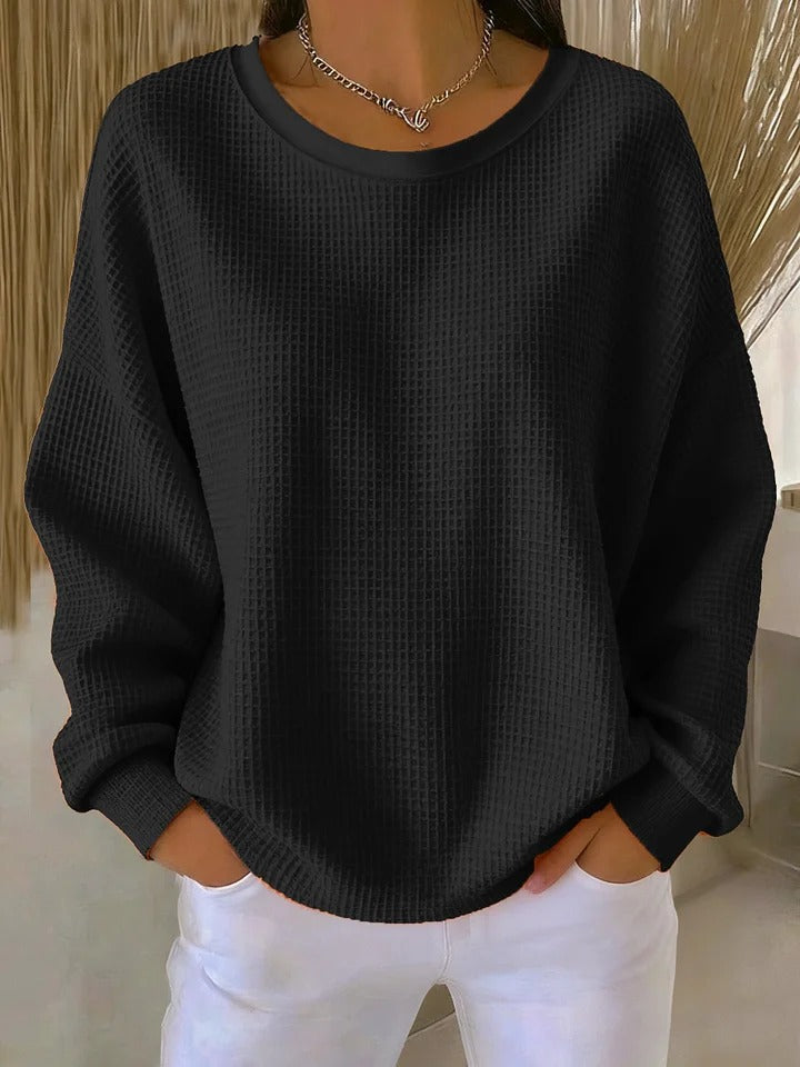 Rhosavienne – Pull Texturé Doux au Confort Enveloppant
