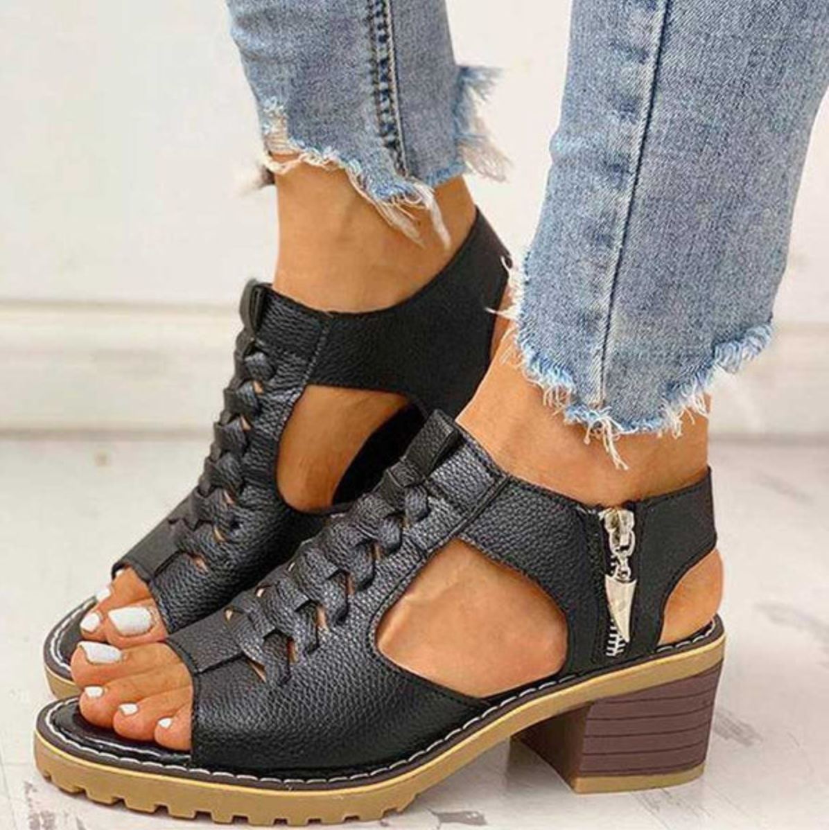 Gwenora™ - Sandales orthopédiques à talon bloc pour femmes