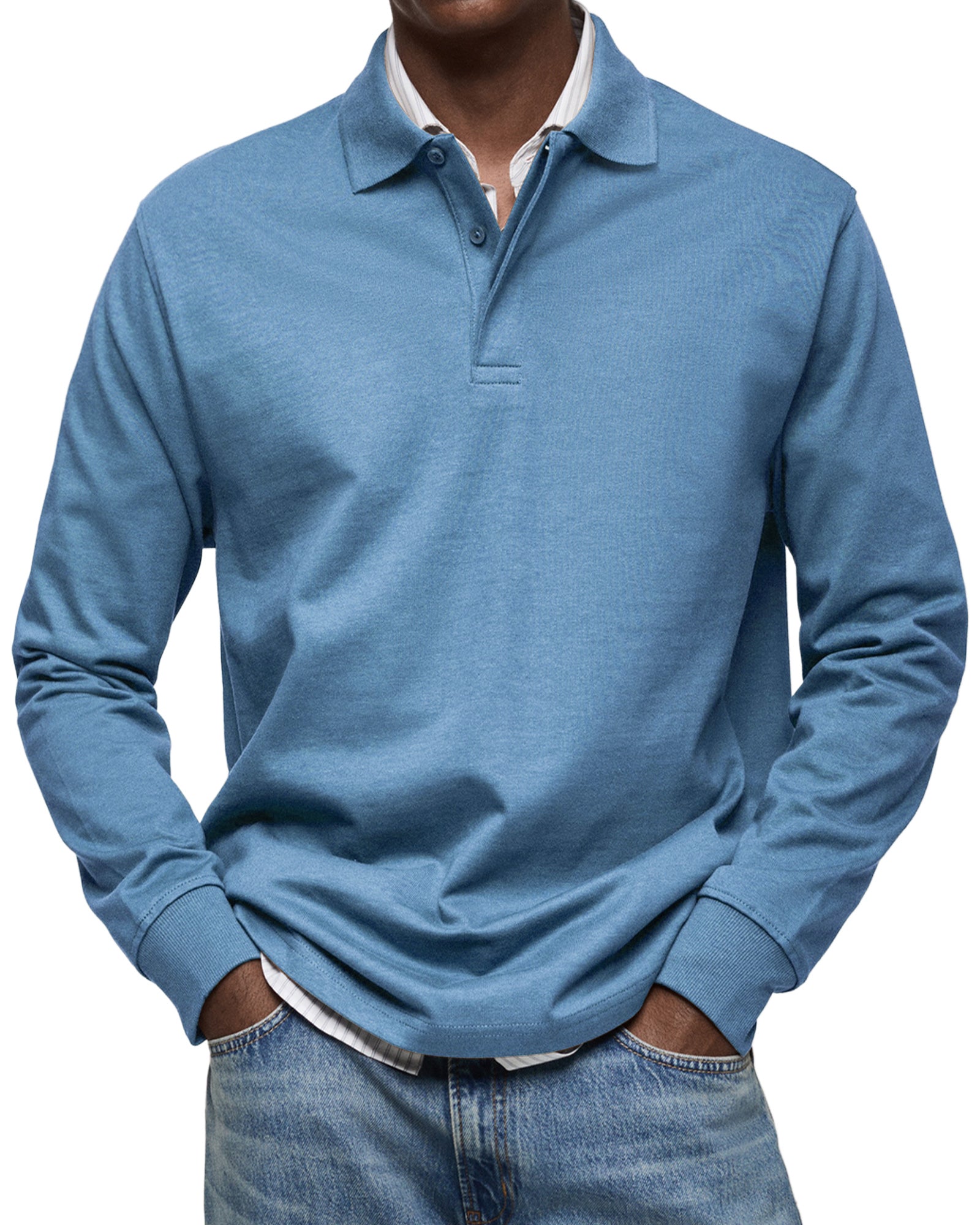 Olivier™ - Polo De Luxe À Manches Longues Pour Homme