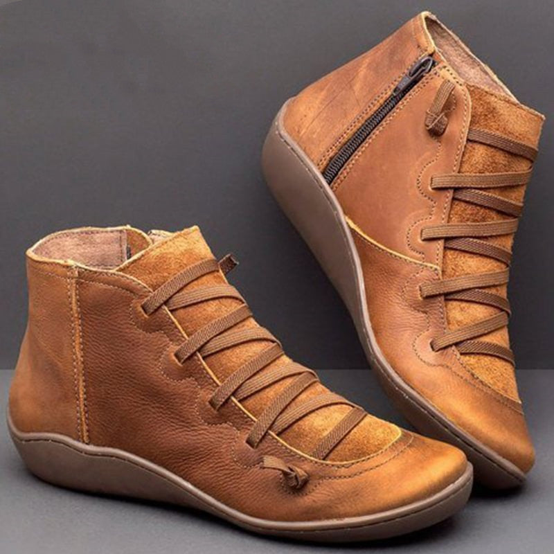 Rosalee™ - Bottes en cuir confortables avec soutien de voûte