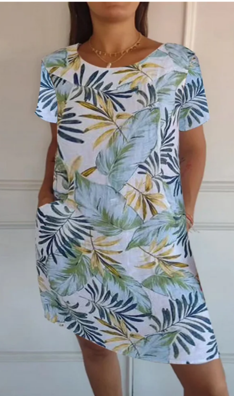 Kaevyn - Robe femme fluide à imprimé jardin