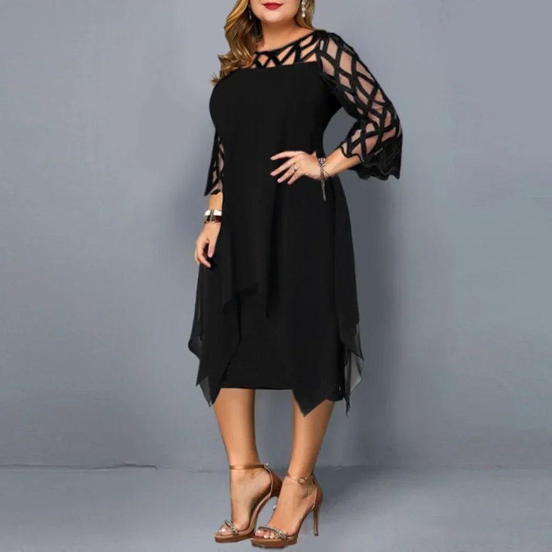 Laurienne™ - Robe Midi Fluide Grande Taille