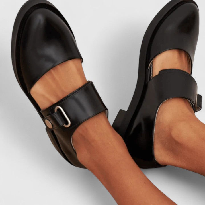 Jovina - Chaussures femme Mary Jane en cuir véritable