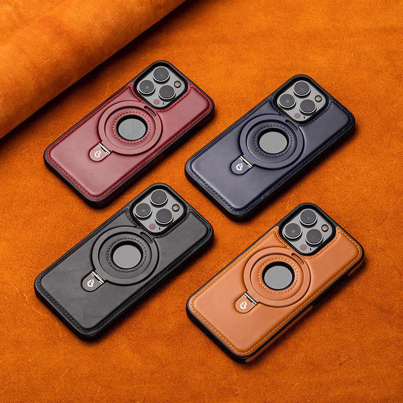 Jalira™ - Housse de téléphone iPhone en cuir luxueux avec support invisible