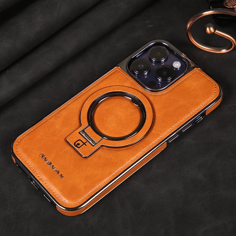 Jalira™ - Housse de téléphone iPhone en cuir luxueux avec support invisible