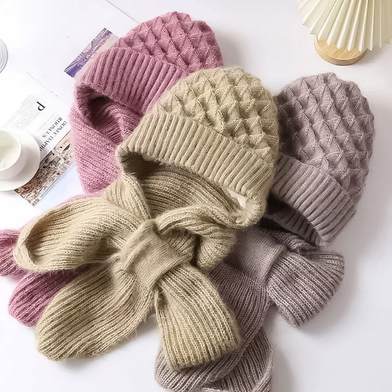 Amarielle - Ensemble Hiver Polaire Anti-Froid avec Protection Auditive