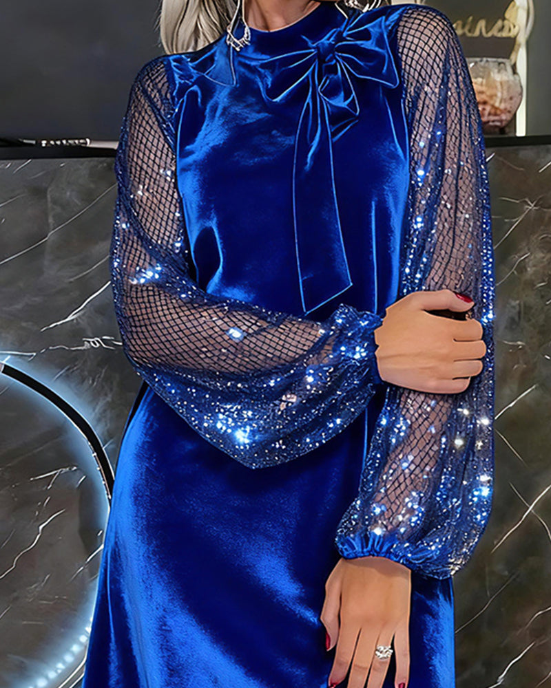 Helisorae™ - Robe Patchwork Élégante À Manches Lanternes