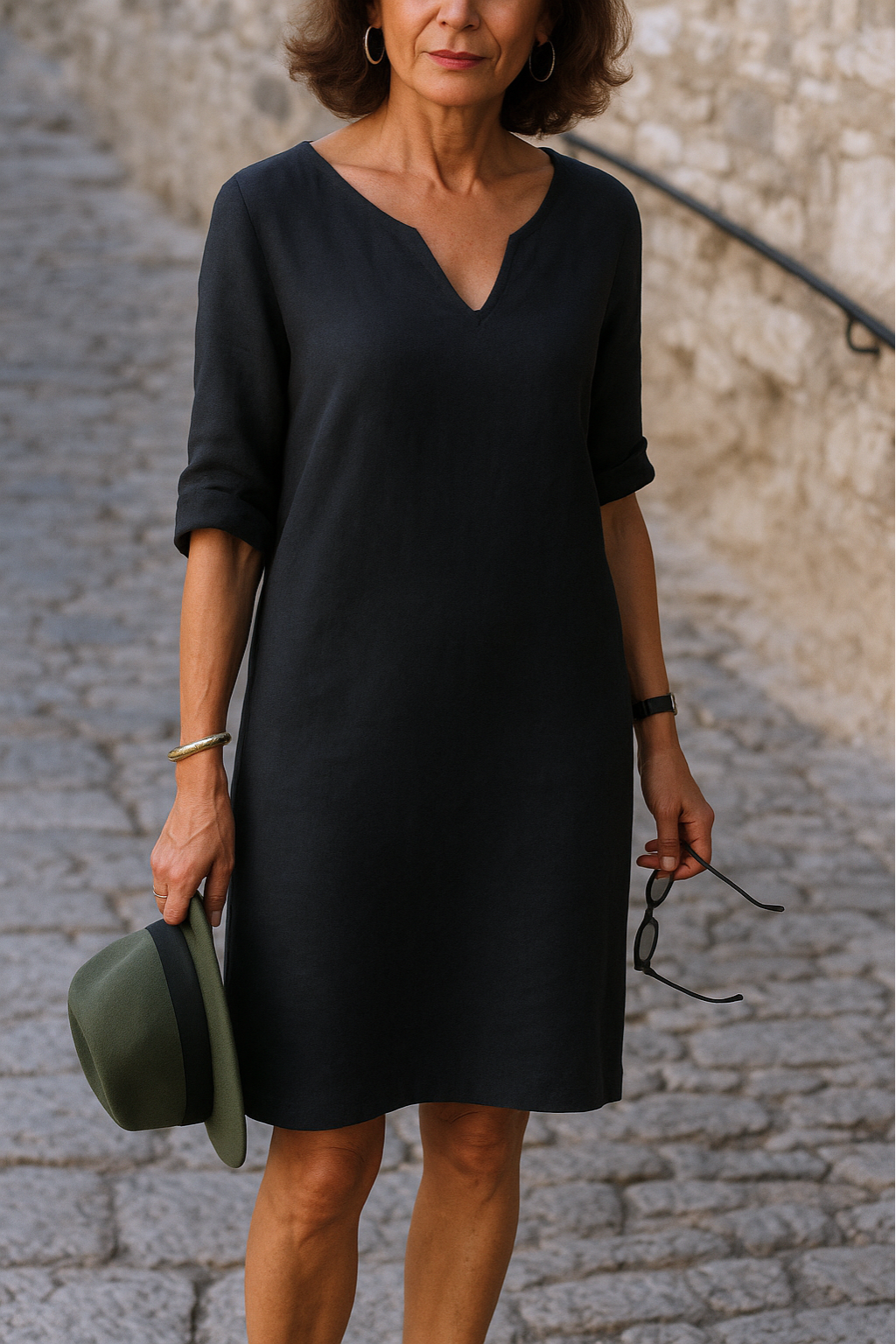 Lunéa™ - Robe Élégante avec Décolleté en V