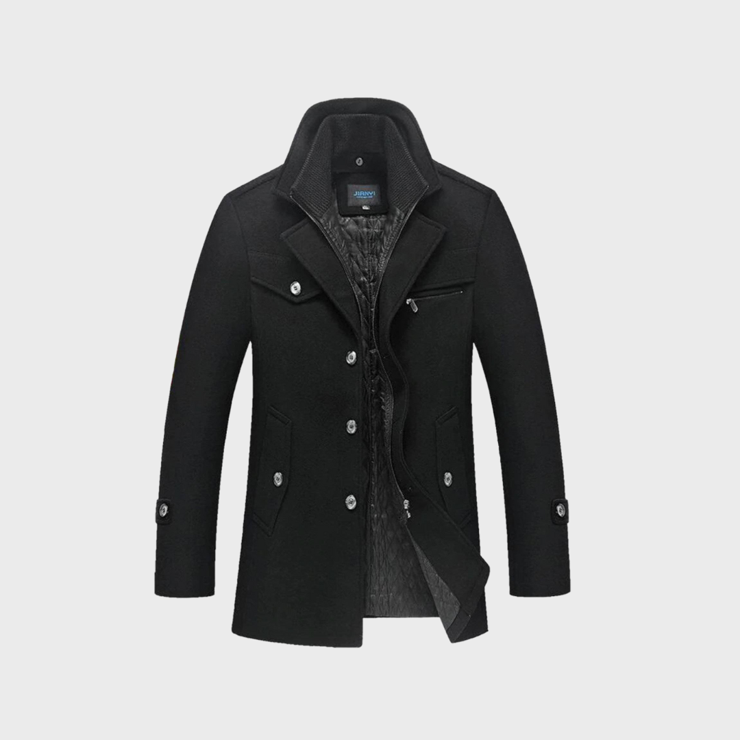 Aaron™ -  Manteau Classique En Laine Type Peacoat