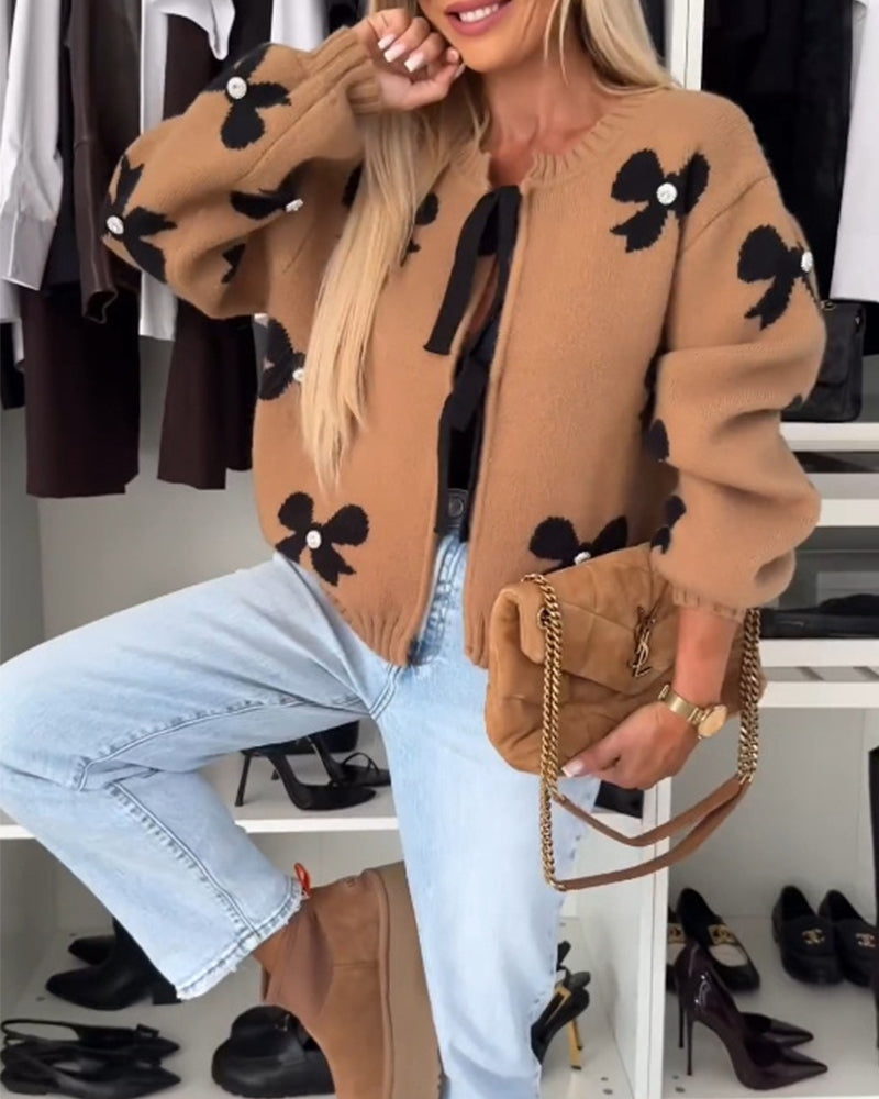 Florentine™ - Cardigan Nœud Élégant