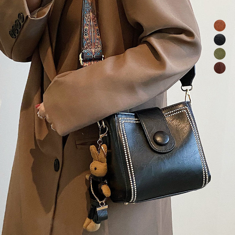 Marguerite™ - Sac Carré Rétro en PU Souple pour Femmes