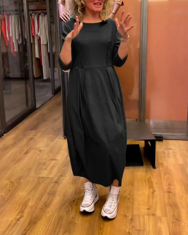 Béatrice™ - Robe amincissante avec encolure ronde