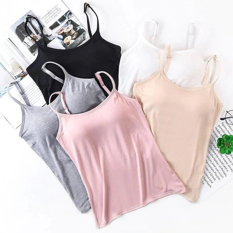 Noura™ - Camisole avec soutien-gorge intégré et coussin