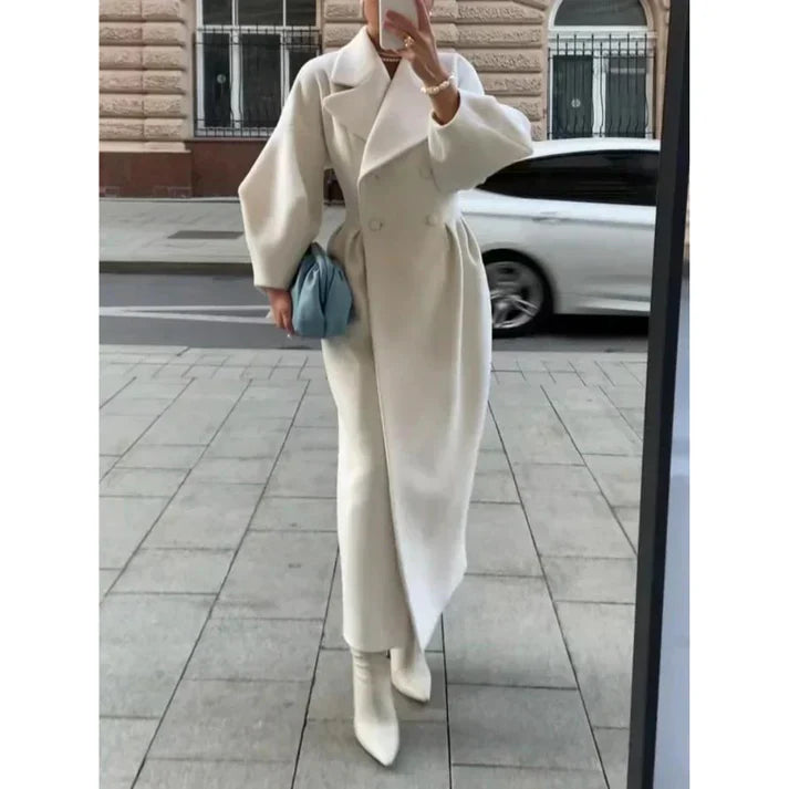 Joëlle™ - Manteau Long à Manches Lanternes Vintage