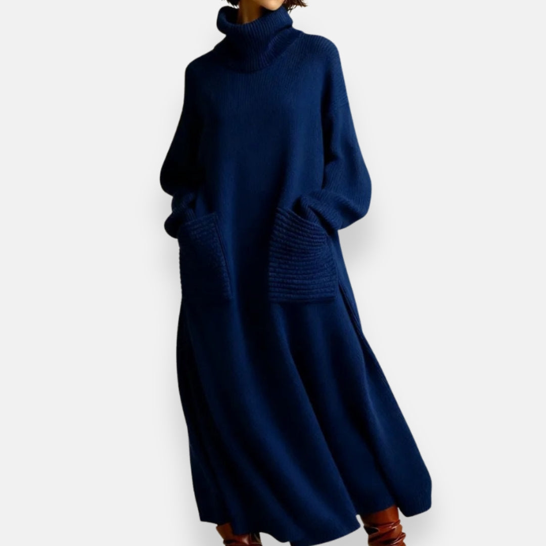 Alyndra™ - Robe En Tricot Longue À Col Montant
