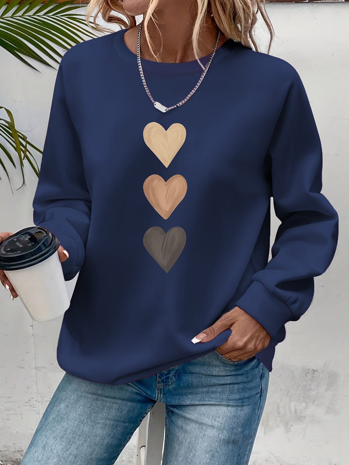 Belviera - Pull Doux à Motif Cœur