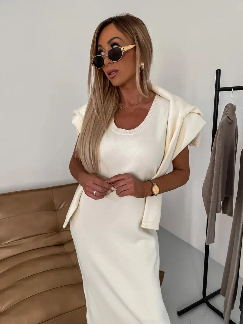 Solange™ - Robe avec pull assorti