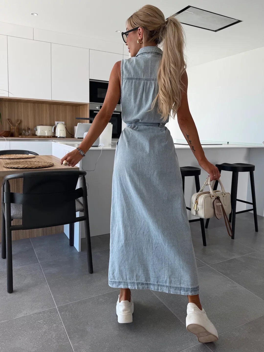 Diane™ - Robe Maxi en Denim