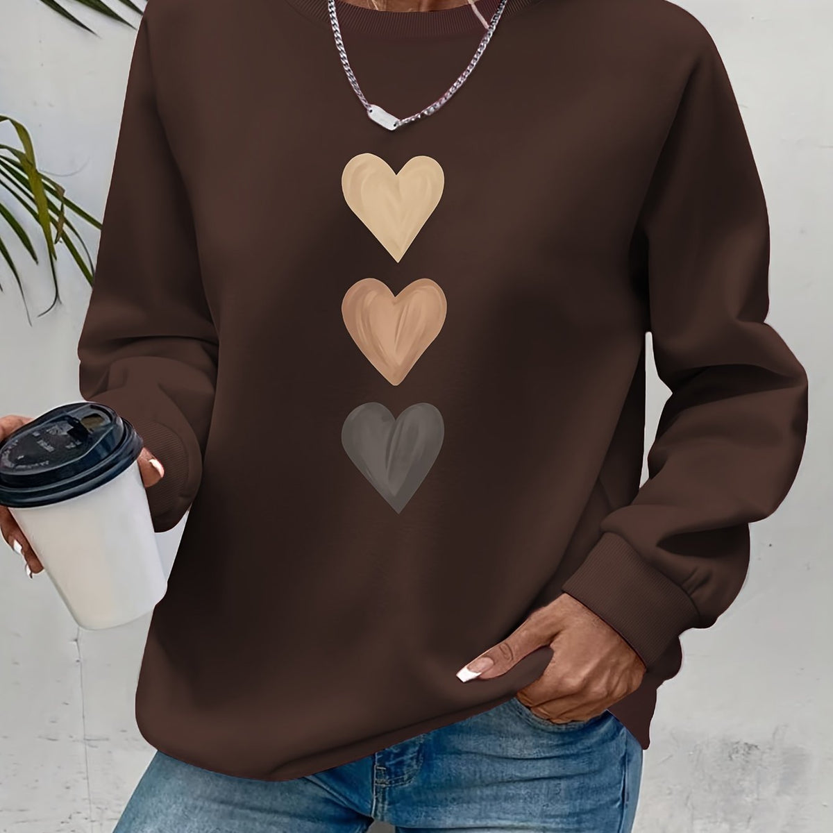 Belviera - Pull Doux à Motif Cœur