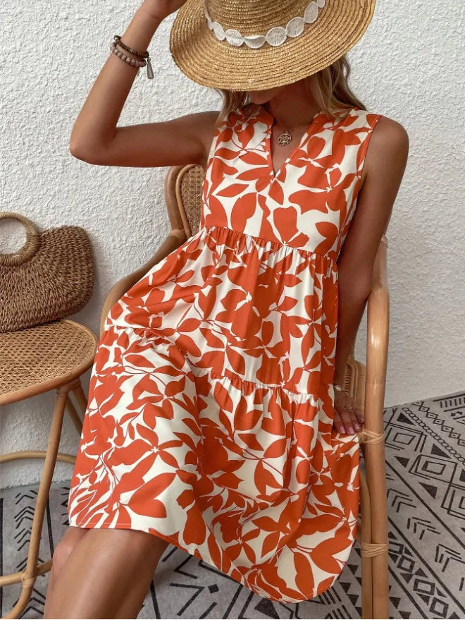 Elaris - Robe courte femme à imprimé floral