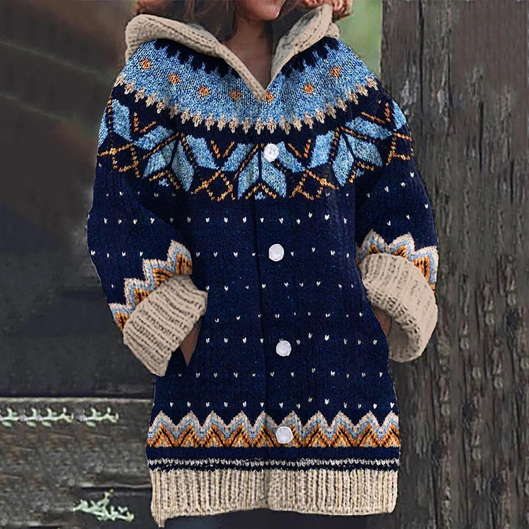 Angeline™ - Manteau chaud en laine tricotée