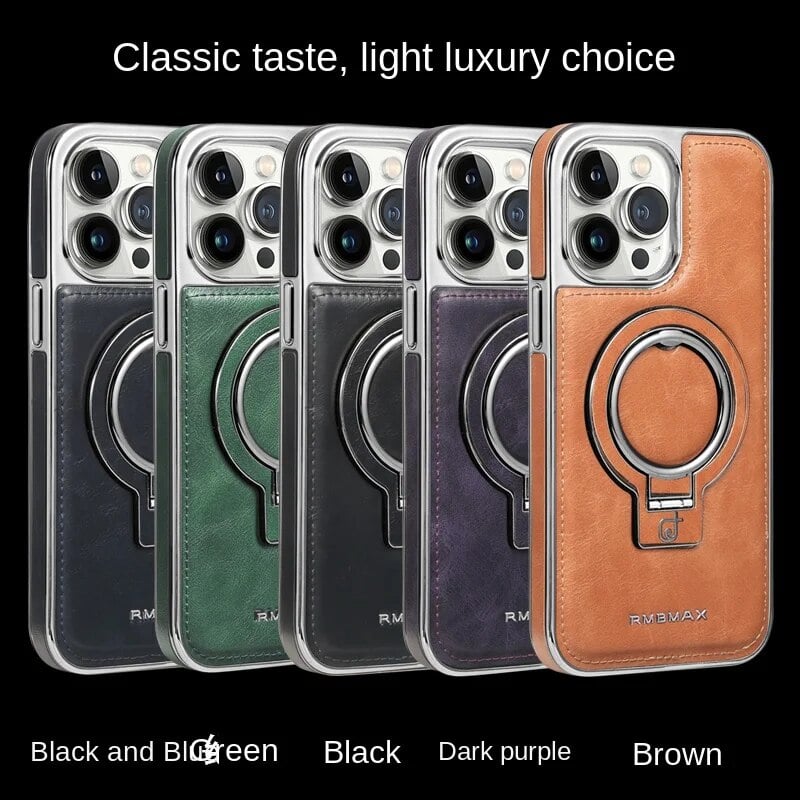 Jalira™ - Housse de téléphone iPhone en cuir luxueux avec support invisible