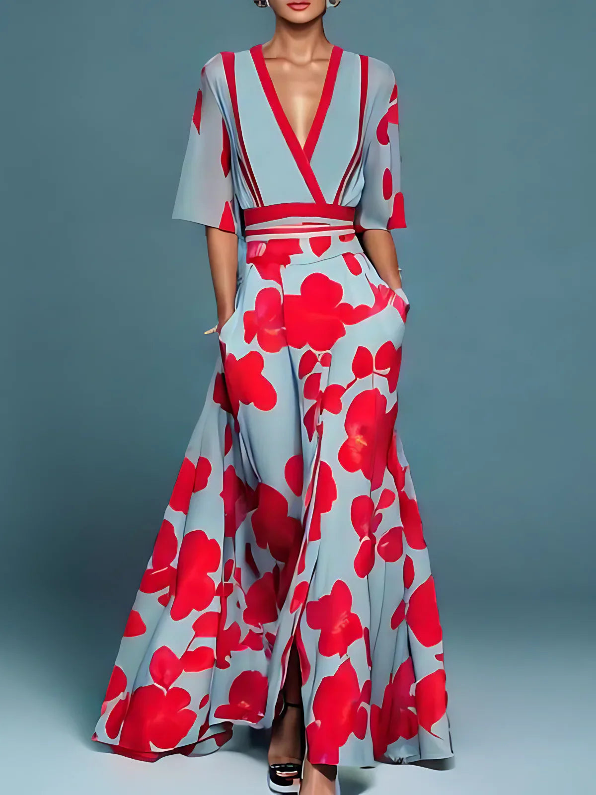 Véronique™ - Robe Élégante à Imprimé