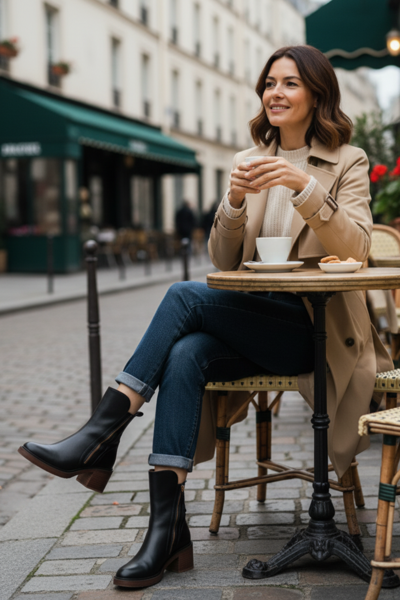 Helara™ - Bottes en Cuir Noires Élégantes et Confortables