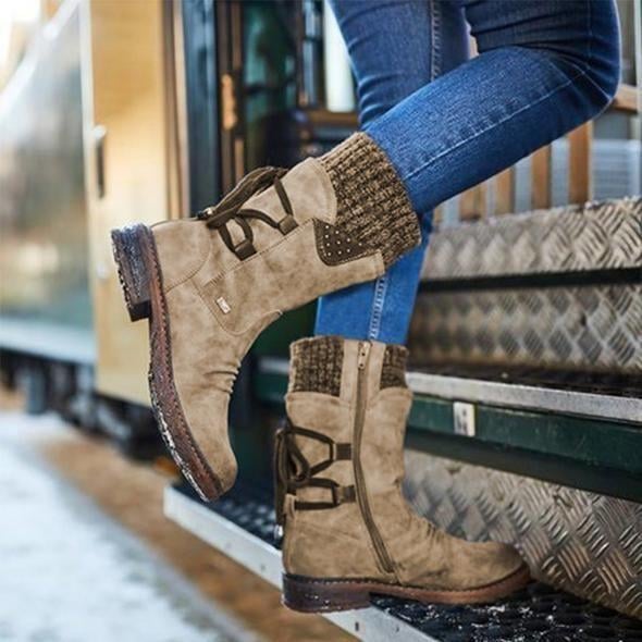 Ovelina™ - Bottines chaudes à lacets pour femmes pour l’hiver