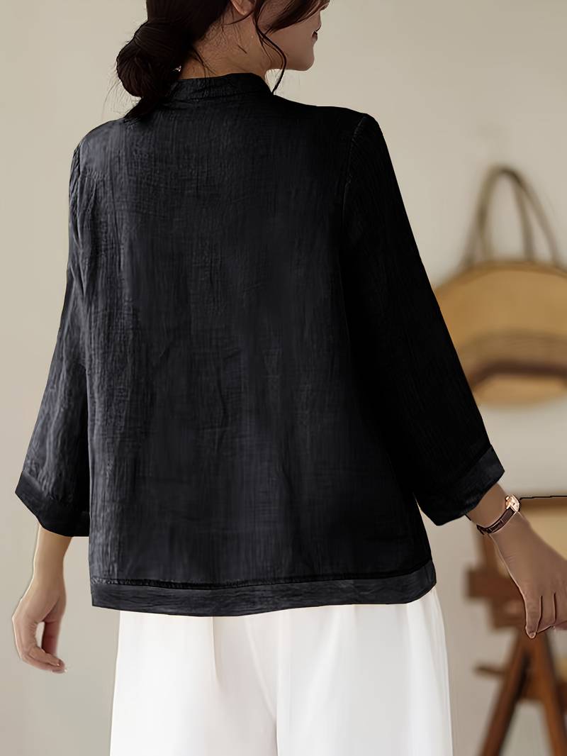 Celmira™ - Chemise Vintage Ample à Fermeture Nouée